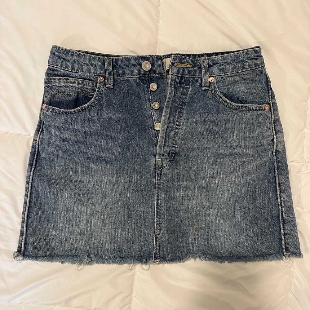 Free People Denim Mini Skirt